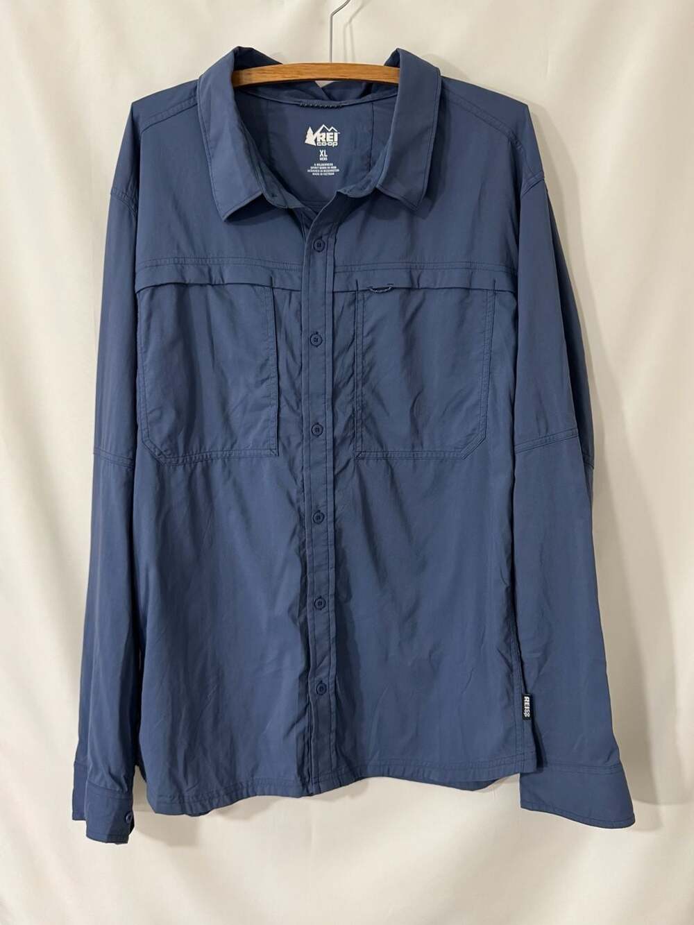 REI Co-op Hiking Utility Long Sleeve Shirt Size XL Blue